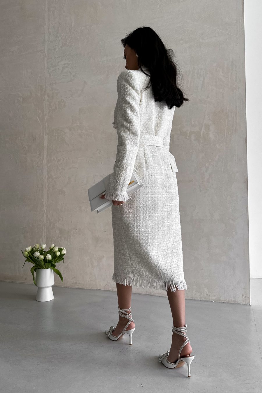 Elegant tweed jacket dress