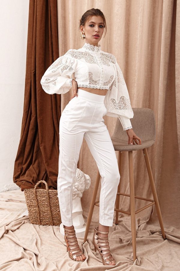 Suit flax cotton with narrow trousers