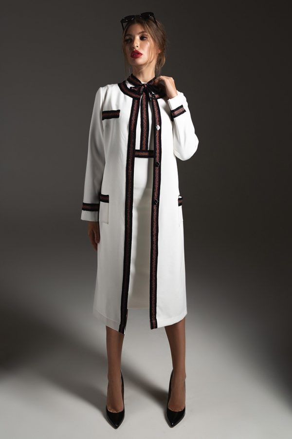 Cardigan with contrast finish