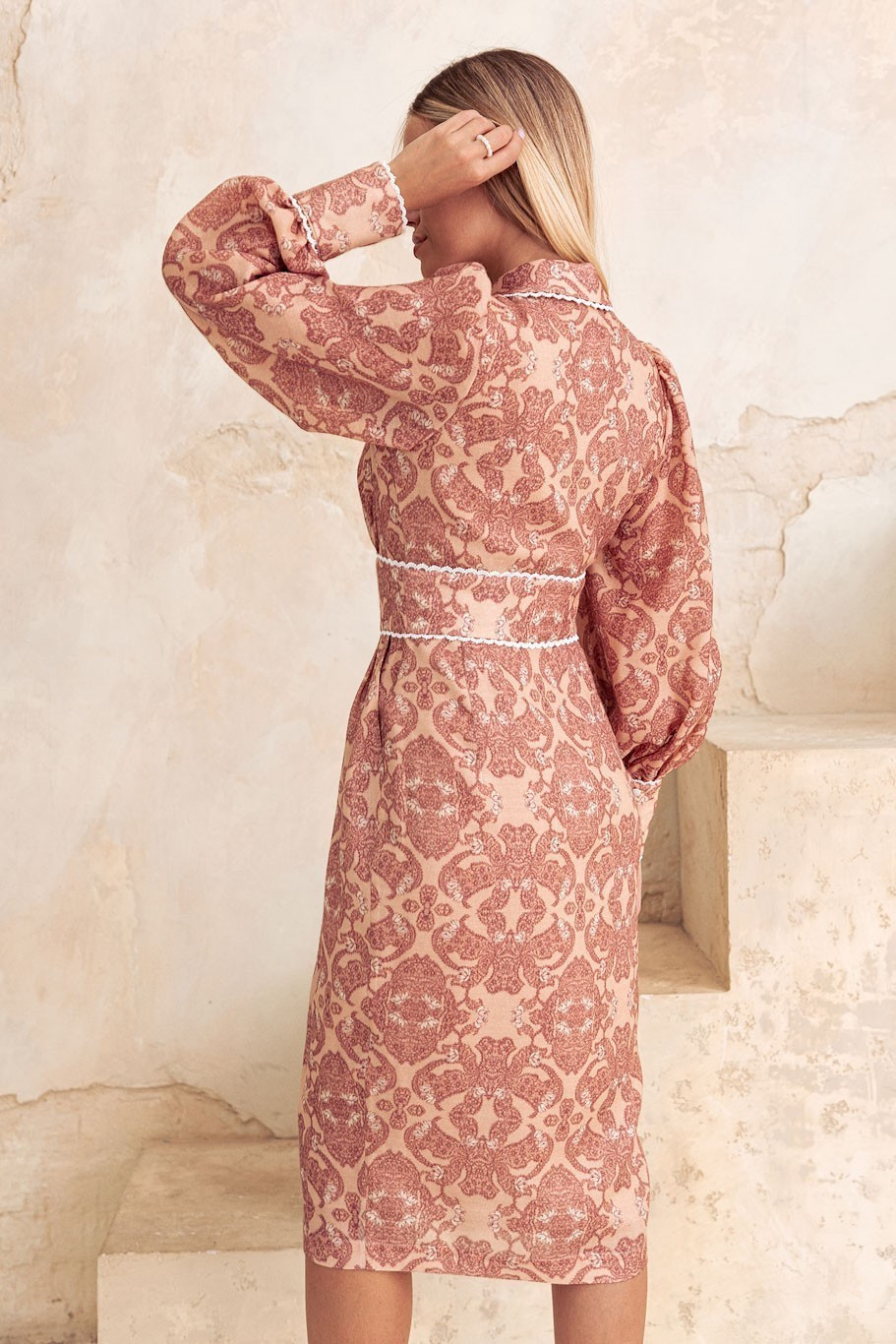 img-9964-copy-edited Dress with lace, front closure, made of Italian dress wool