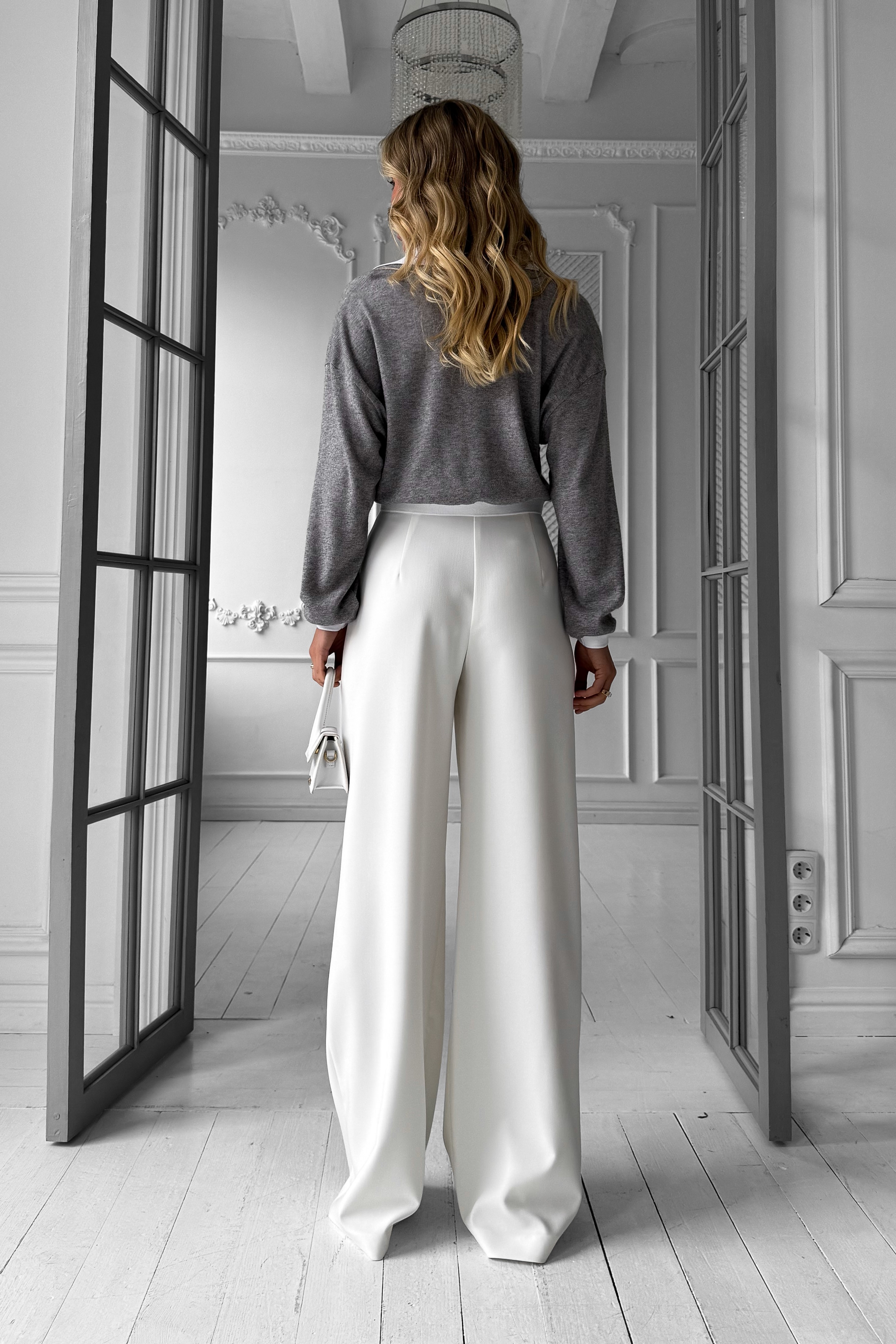 IMG_5667-2 High-waisted palazzo trousers, plain