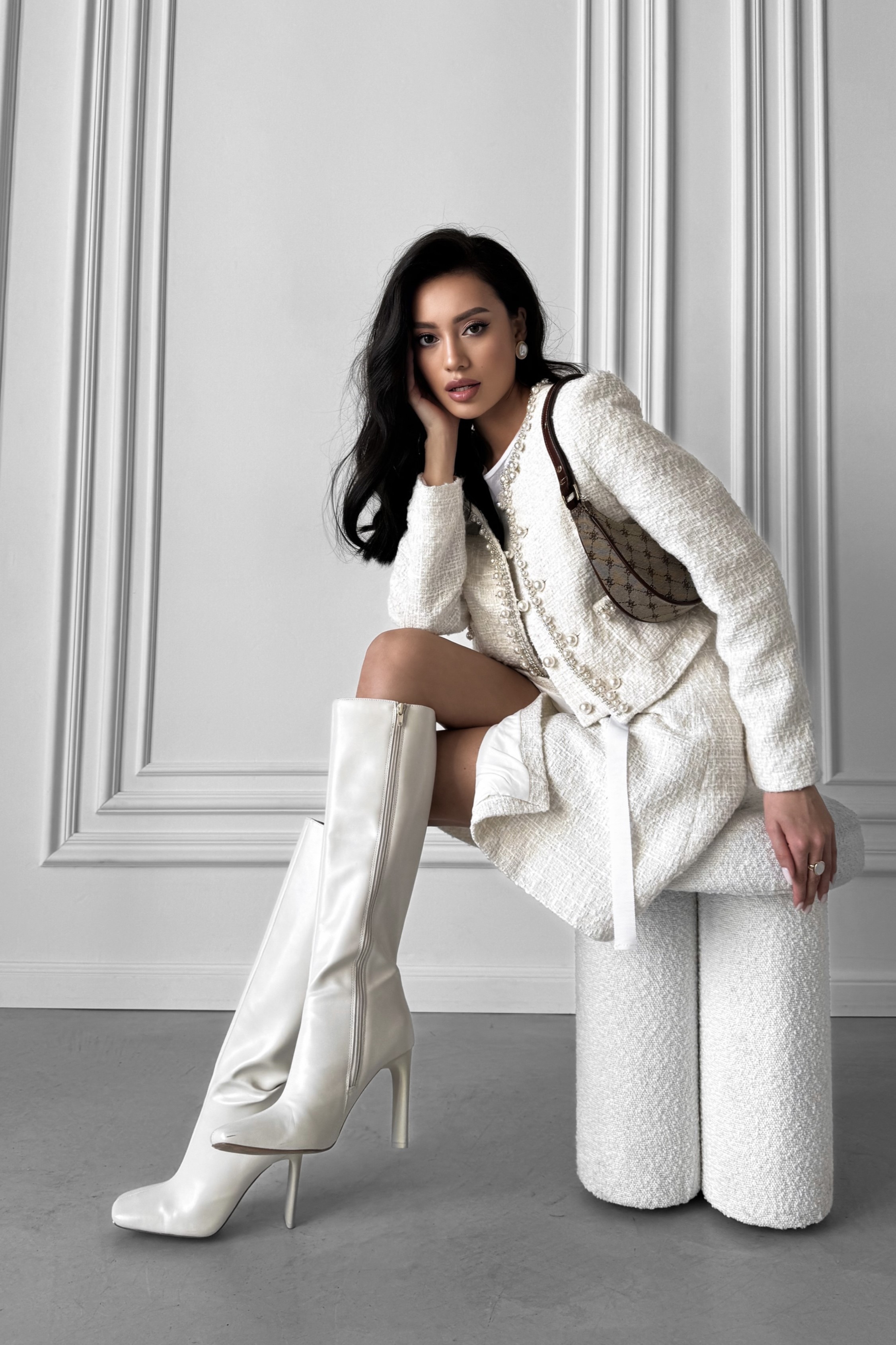 IMG_2427-2 Твидовая короткая юбка трапеция на запах