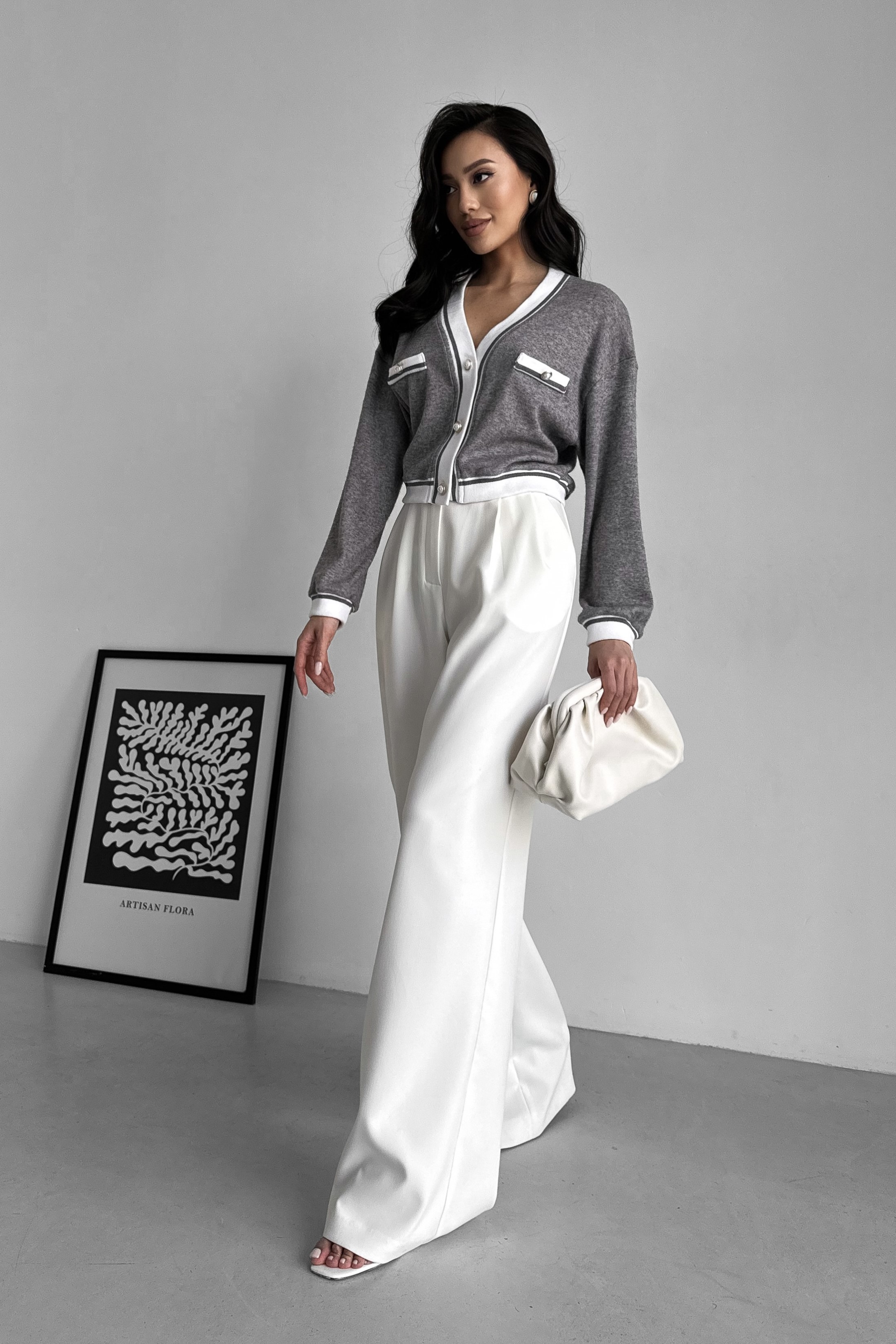 IMG_2649-2 Knitted crop cardigan with contrast trim