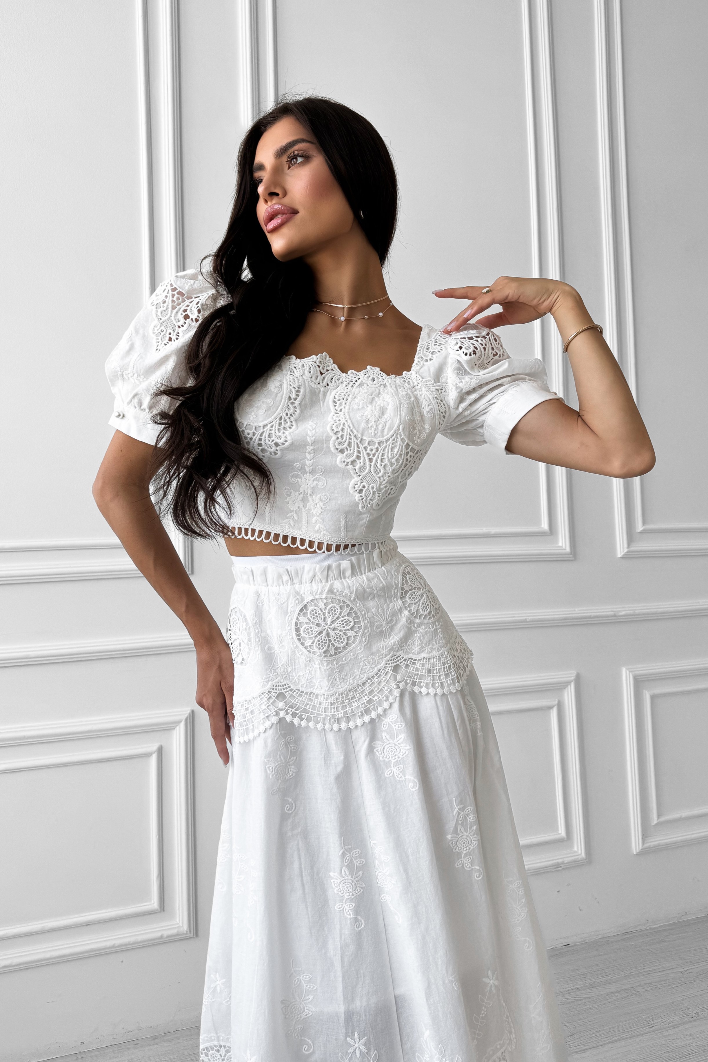 IMG_8148-2 Топ із батиста з вишивкою Жозефіна, з рукавами ліхтарик
