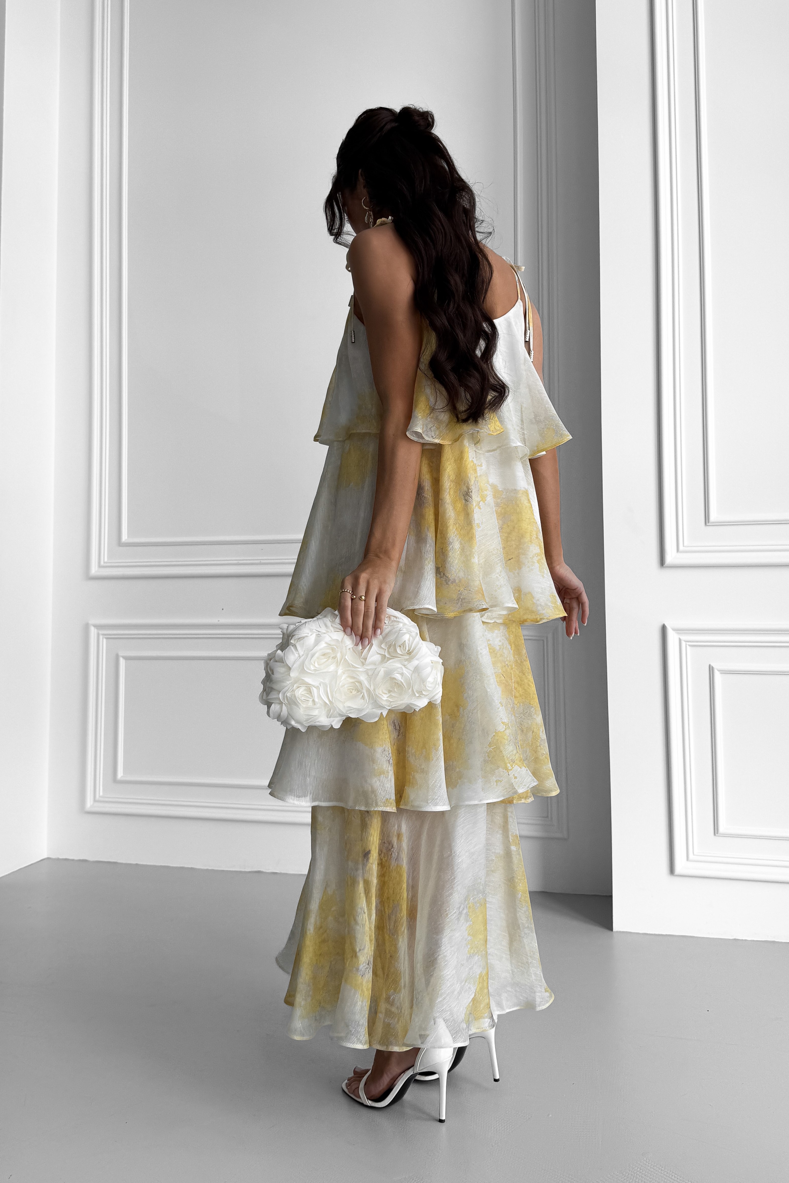 IMG_0730-2 Long dress Mimosa tiered from Italian silk organza