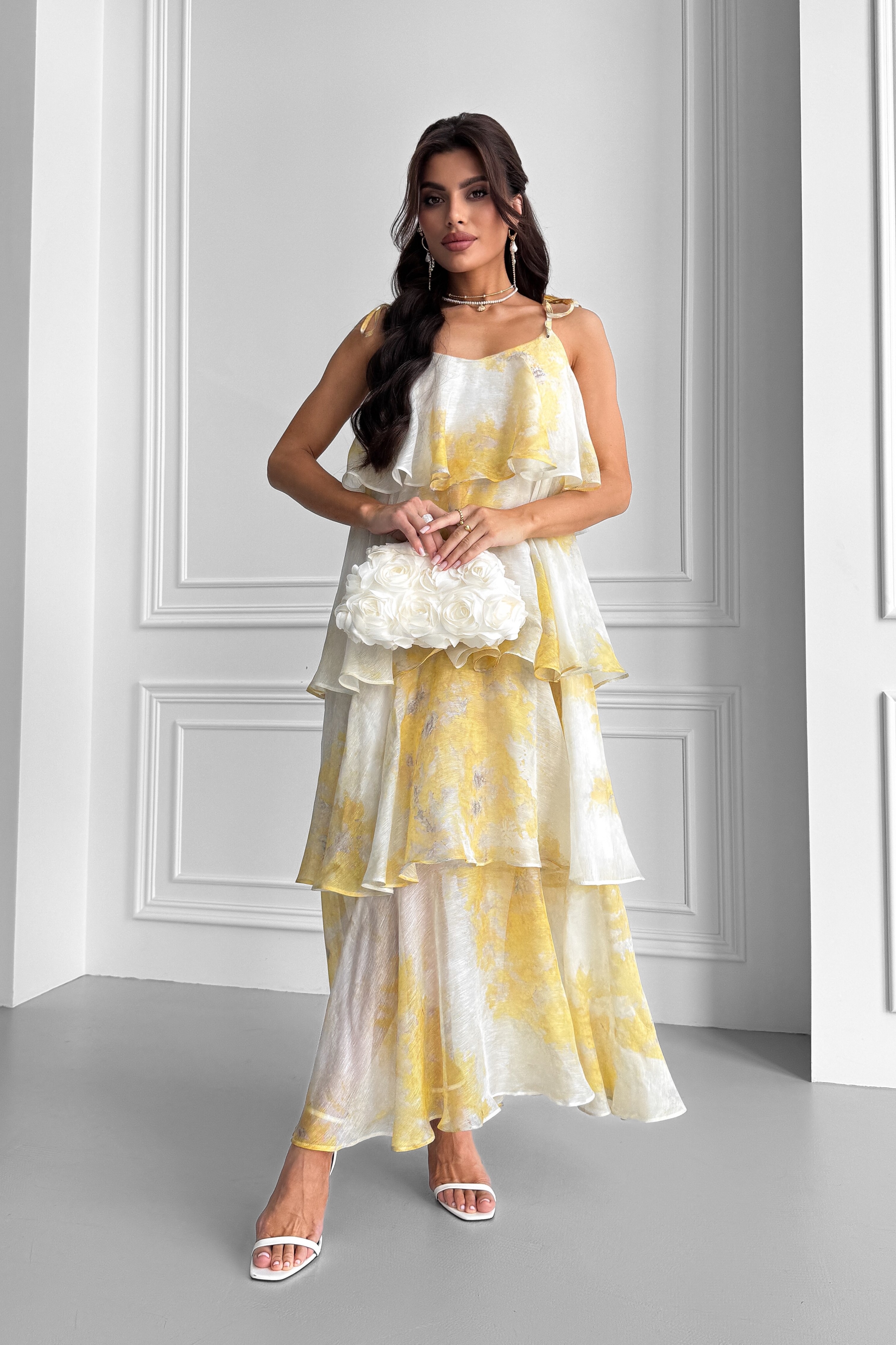 IMG_0735-2 Long dress Mimosa tiered from Italian silk organza