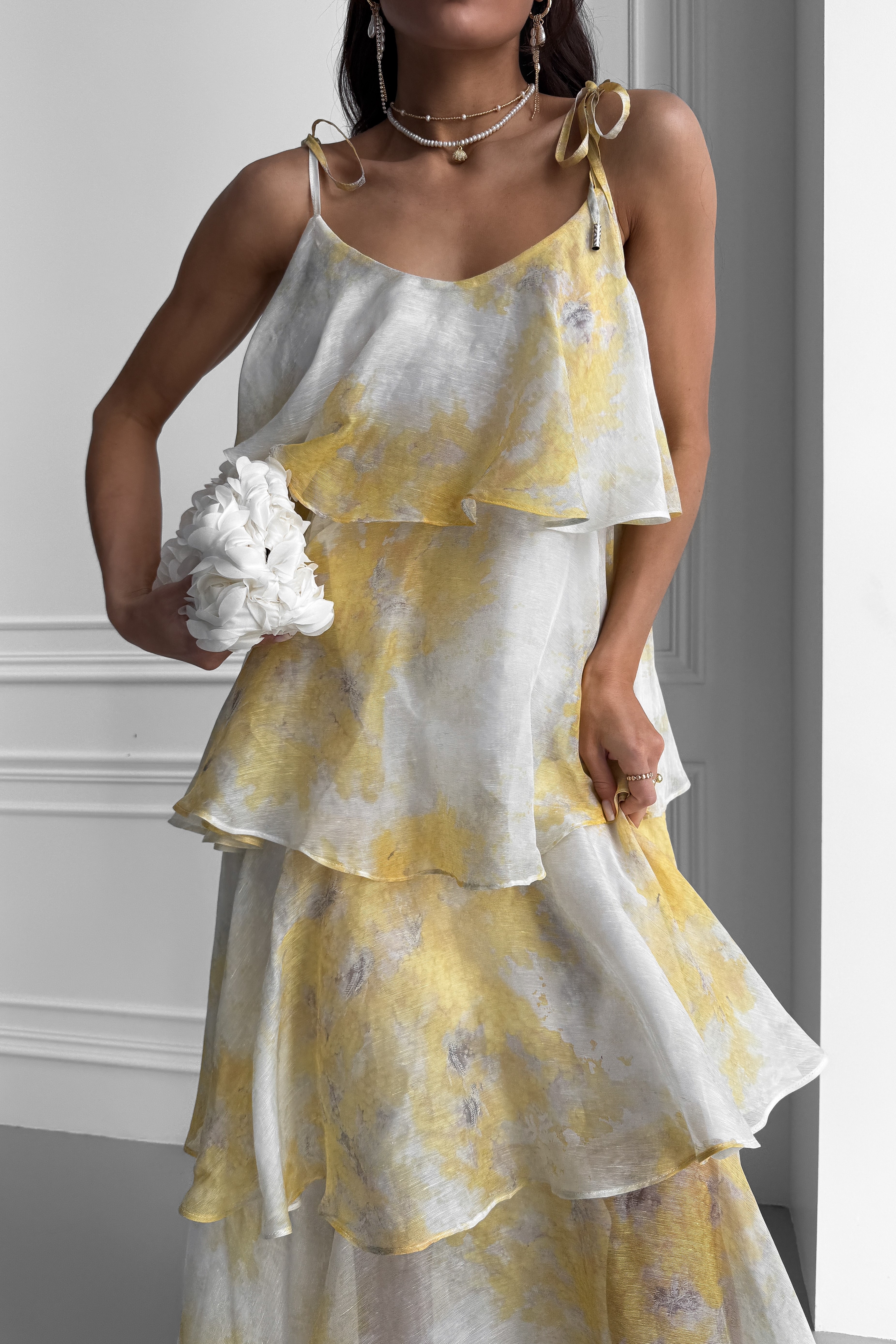 IMG_0751-2 Long dress Mimosa tiered from Italian silk organza