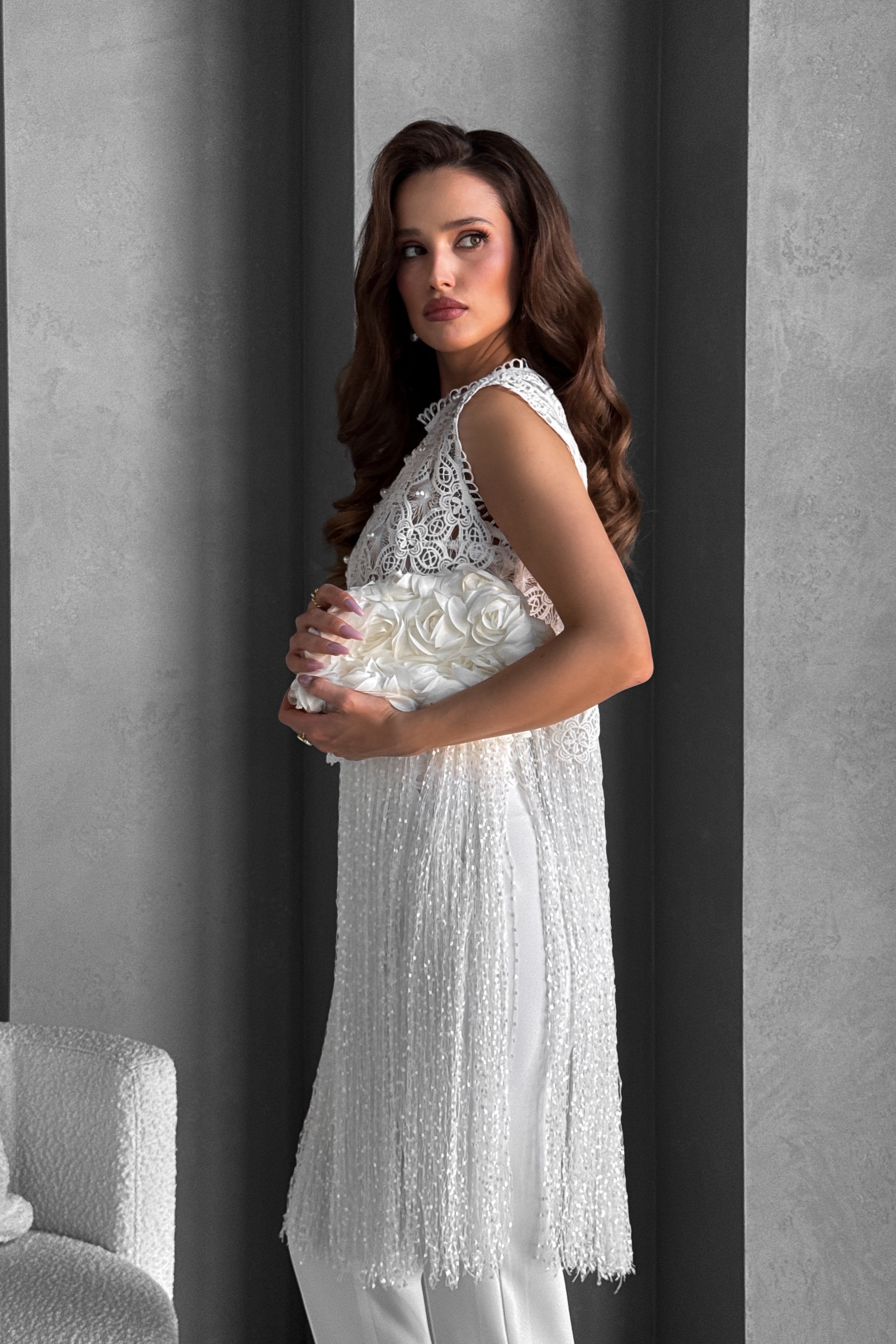 IMG_3722-2 Lace crop top with pearls, with designer fringe
