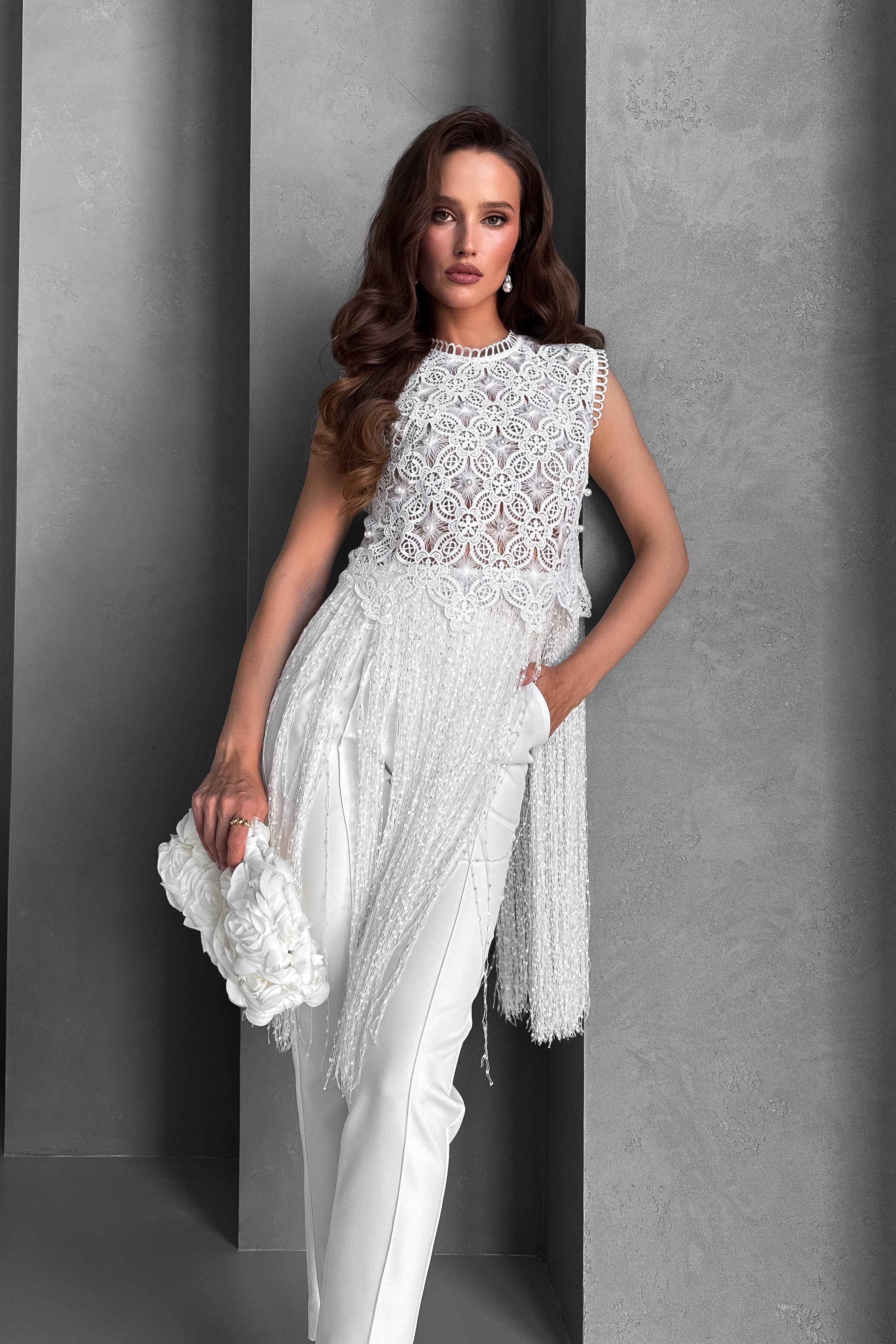 IMG_3728-2 Lace crop top with pearls, with designer fringe