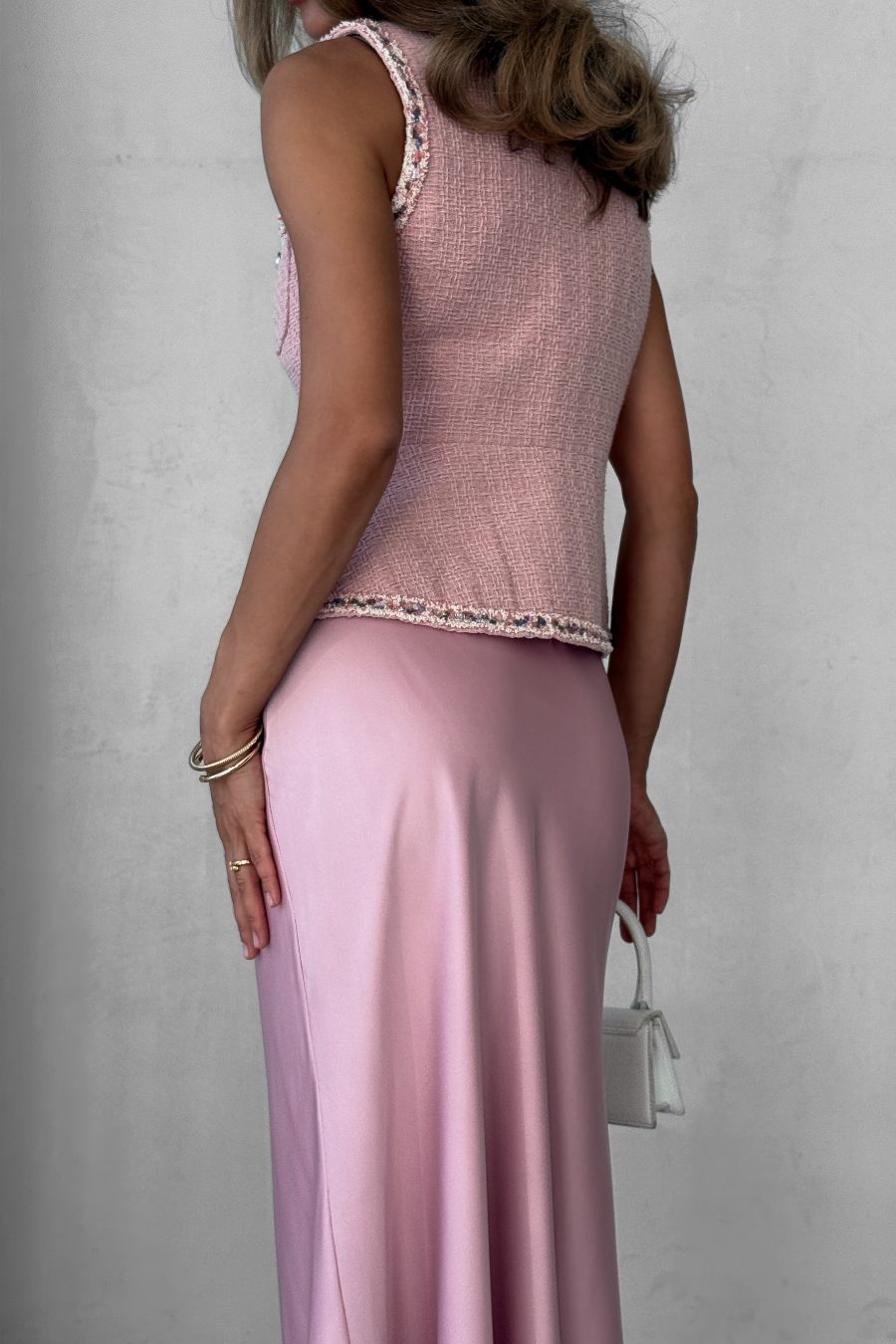 Long skirt made of natural silk