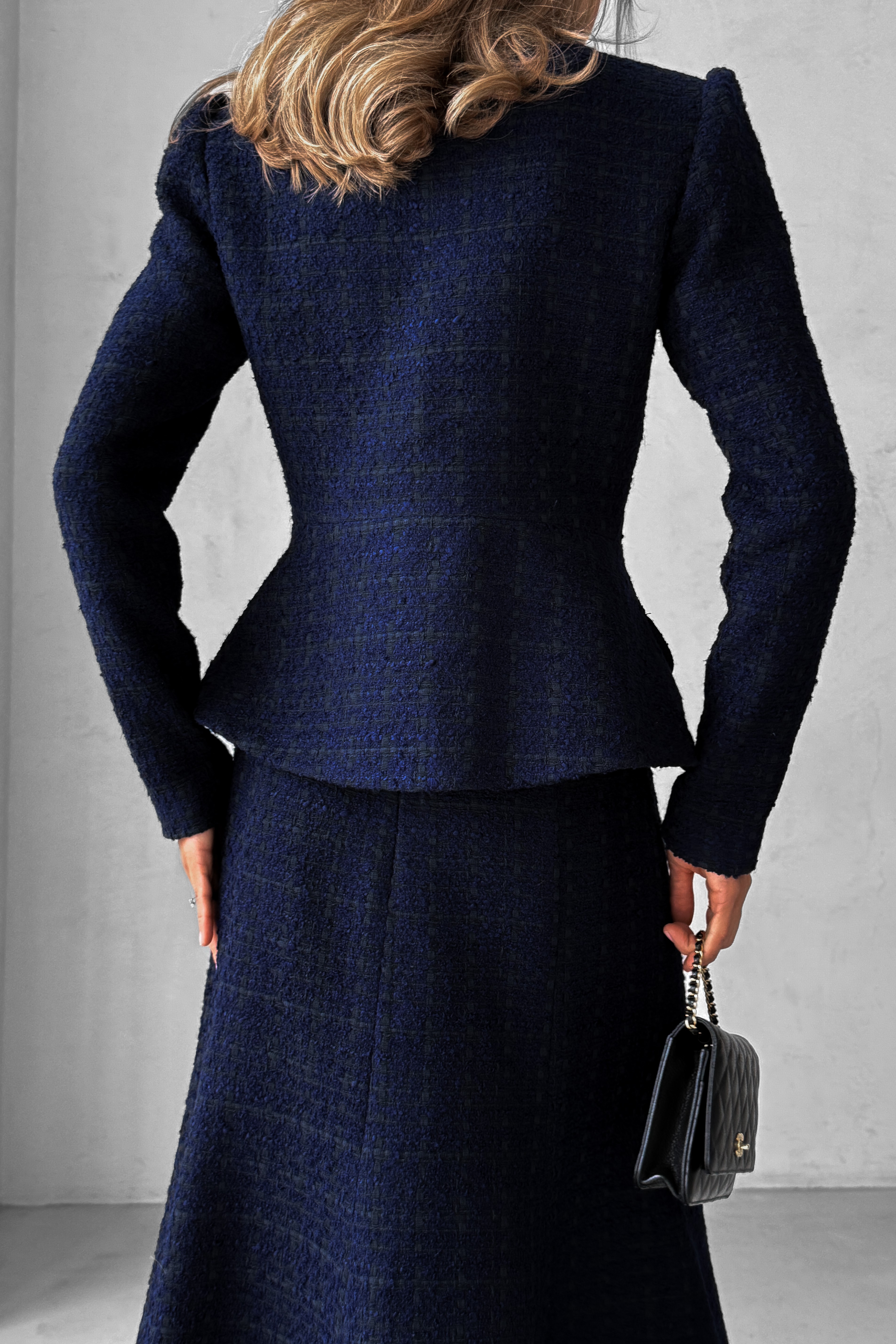 IMG_9274-2 Tweed two-piece suit: asymmetrical jacket and godet skirt